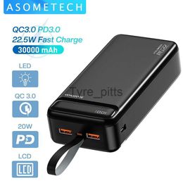 Caricabatterie wireless Power Bank 30000mAh Caricabatterie portatile Poverbank Ricarica rapida Powerbank 10000 20000mAh Batteria esterna per iPhone 13 12 Xiaomi x0803