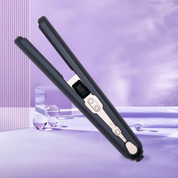 Charge sans fil Clip droit voyager portable mini frange petits cheveux lisser Usb Curling Iron Hair Care Life Grande capacité Lithium Batterie 9600 MAH