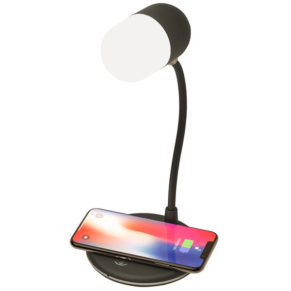 Lámpara de mesa de carga inalámbrica, altavoz Bluetooth, altavoz creativo de Bluetooth inalámbrico, luz nocturna multifuncional, mini altavoz de luz de badera