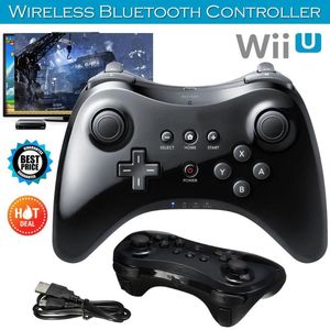 Wireless Classic Pro Controller Joystick Gamepad voor Wii U met USB -kabelgame -controllers Joysticks