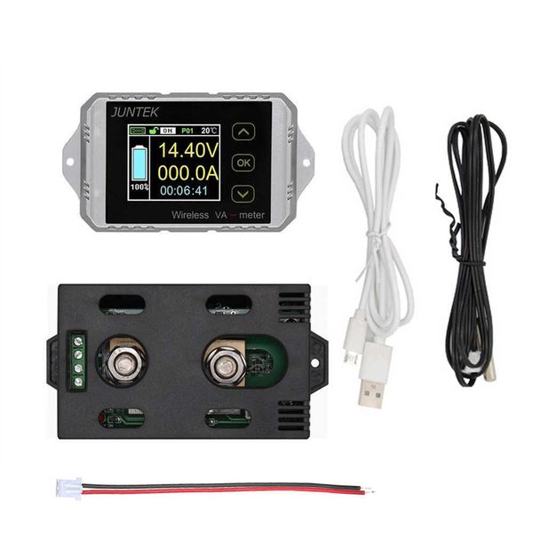 Écran de couleur sans fil Voltmètre Ammeter Tension Courant de courant Power Meter Capacité de batterie Testeur Coulomb Counomb