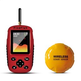 Écran de couleur sans fil Portable Fish Finder à 90 degrés Couverture sonar Echo Sounder Alarm Capteur Lake Sea Fishing Fi 240422
