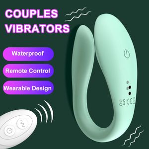 Vibrateurs de gode vaginal de contrôle sans fil pour les couples portable G Spot Stimulateur de clitoris anal double vibrateur 18 jouets sexuels pour femmes 240126