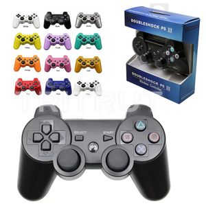 Manettes Bluetooth sans fil pour contrôleur PS3 Commandes de jeu Joystick Gamepad P3 Contrôleurs jeux avec boîte de vente au détail