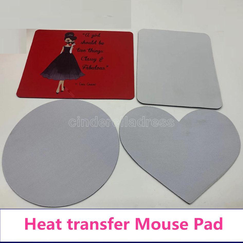 Articoli novità Tappetino per mouse a forma di cuore personalizzato wireless Pad per trasferimento di calore in bianco Pad per sublimazione Tablet Selfie Stick GC0825