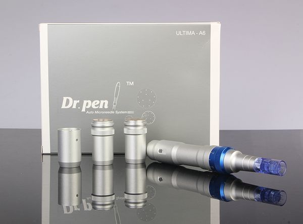 Wireless Derma Pen Potente recargable Ultima A6 Microneedle Dermapen Derma stamp Meso 12 Agujas Cartucho reemplazable DHL rápido