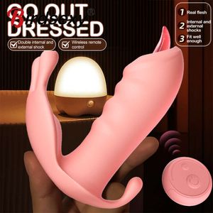 Vibrateur de gode sans fil pour les femmes se masturbent la télécommande témoin vibrant stimulateur de clitorisation d'oeuf féminin