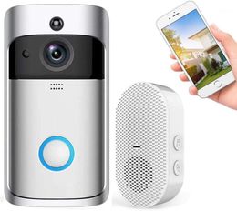 Draadloze deurbel WiFi Smart Video HD-bewakingscamera met realtime alarm Nachtzicht1