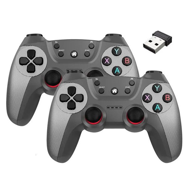 Contrôleur de jeu double sans fil pour téléphone Linux/Android pour boîte de jeu bâton de jeu PC Smart TV Box 2.4G manette de jeu 240124