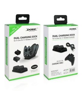 Draadloze dual laaddokcontrollerlader 2 stks oplaadbare batterijen voor Xbox One Best Dual Charging Station 8275265