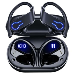 Auriculares inalámbricos 120H Playtime 5.3 Auriculares deportivos estéreo de alta fidelidad con pantalla LED Estuche de carga Auriculares para correr y entrenar Audifonos Bluetooth