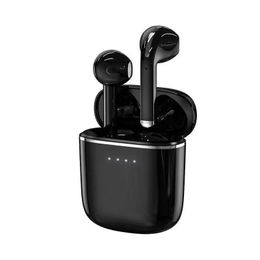 Auriculares inalámbricos Bluetooth 5.0 con estuche de carga, IPX8 resistente al agua, auriculares intrauditivos estéreo 3D con micrófono incorporado, tapa abierta, emparejamiento automático J05