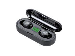 Écouteur sans fil Bluetooth V50 Sports Casque sans fil Affichage LED Écouteurs stéréo à commande tactile avec microphone Casque F9 TWS8988649