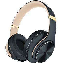 Écouteurs sans fil stéréo Bluetooth, casque pliable, animation montrant le support de la carte TF, micro intégré, prise 3,5 mm pour Android