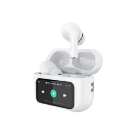 ANC -oortelefoon Airking Pro draadloze oortelefoons Kleurrijk LED -scherm TWS Earbuds Touch Active Noise Annering Bluetooth Hoofdtelefoon Sporttelefoon