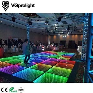 Inalámbrico Easy Install 3D Infinity LED Mirror Dance Floor