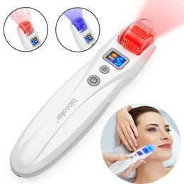 Rodillo eléctrico inalámbrico Derma Microneedling Bio Roller G5 Microneedle 1,5 mm Recrecimiento del cabello Rejuvenecimiento de la piel EMS Luces LED Vibración Masaje Herramientas para el cuidado