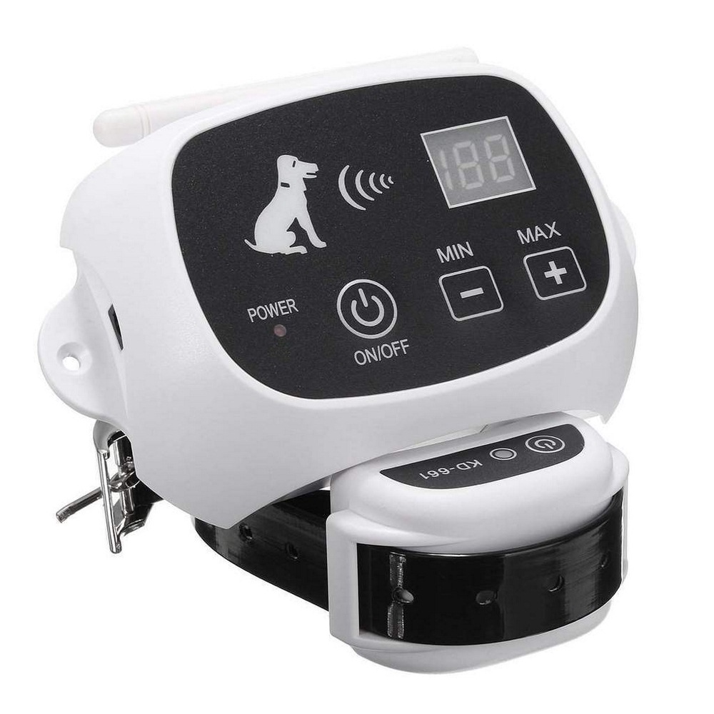 Wireless Electric Dog Pet Staket Inneslutningssystem Sändare Vattentät hundträning Krage LCD Display Safety Pet Supply296s