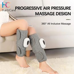 Appareil de massage des jambes électrique sans fil Compression d'air rechargeable pour soulager la douleur Fatigue musculaire du mollet Relax Massage soins de santé 240301