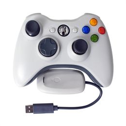 Manette de jeu sans fil Xbox360 2.4G Les contrôleurs de jeu sans fil pour console PC / Ps3 / Xbox 360 ont un logo avec une boîte de vente au détail Dropshipping