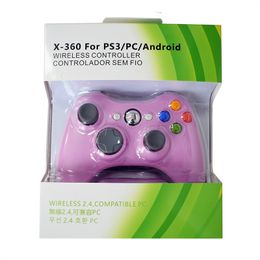 Manette de jeu sans fil Xbox360 2.4G Contrôleurs de jeu sans fil pour console PC / Ps3 / Xbox 360 avec logo avec boîte de vente au détail DHL Fast