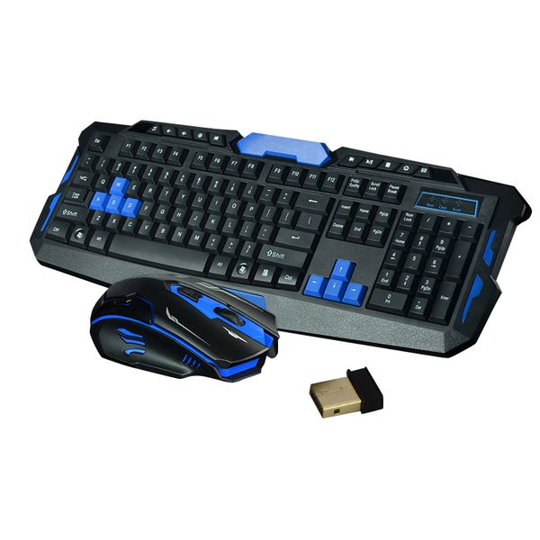 Clavier de jeu sans fil avec souris Combo étanche optique multimédia USB ensemble mécanique Gamer