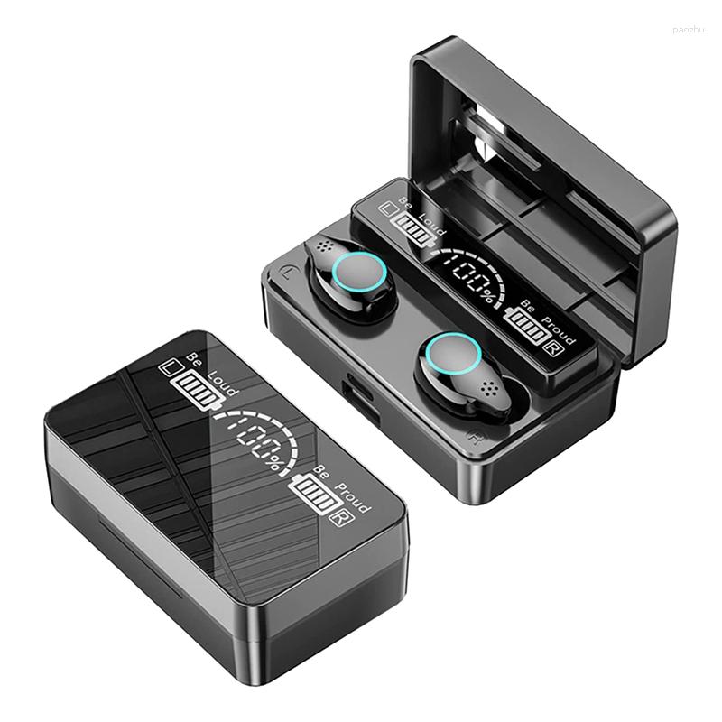 Беспроводные наушники Bluetooth с сенсорным управлением и зарядным чехлом, водонепроницаемые стерео спортивные наушники, гарнитура с микрофоном