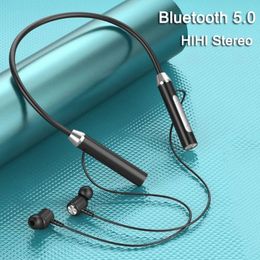 Auriculares inalámbricos con Bluetooth y banda para el cuello, cascos magnéticos deportivos para correr, resistentes al agua, Bluetooth 5,0, con micrófono B1