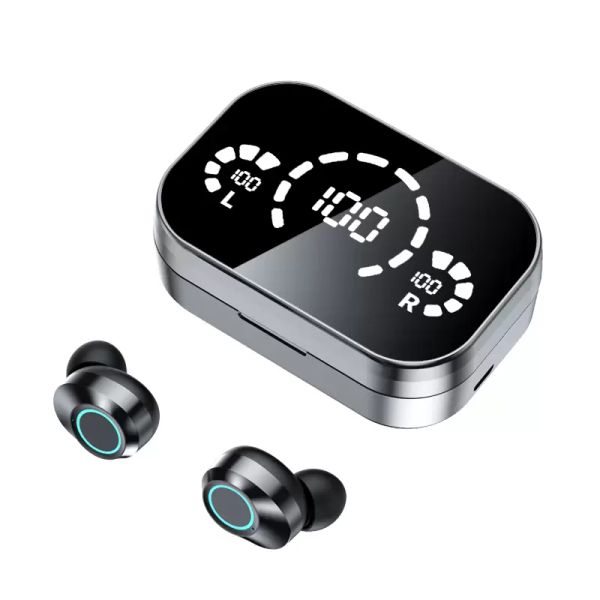 Casque sans fil écouteurs casque Yd05 sport jeu miroir écran affichage charge téléphone Yd04 Yd03 Tws écouteur Bluetooth