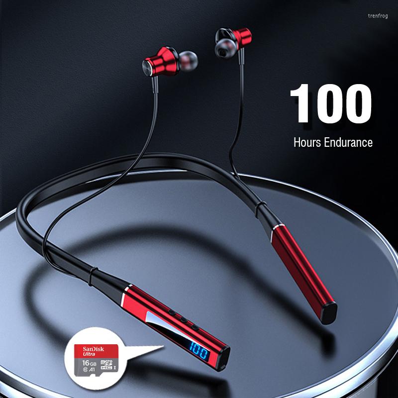 Беспроводные наушники Neckband Bluetooth наушники с микрофоном Auriculares Sport Hearset HD Bass Fone de Ouvido Sem Fio SD Card