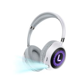 Draadloze hoofdtelefoon Bluetooth-hoofdtelefoon met microfoon Stereo BT 5.3-oortelefoon Grote batterij Zaklamp RGB-ruisonderdrukking TF-kaart MP3-muziekspeler FM-radio