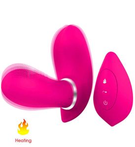 Draadloze Verwarming Vlinder Vibrator Afstandsbediening Afstand 20m Usb Charge Vibrerende Slipje Clitoris Seksspeeltjes Y190703022110062