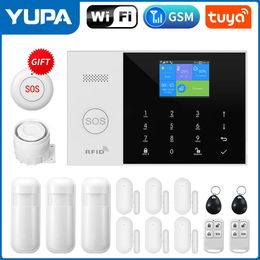 Draadloos huisalarmsysteem GSM WiFi met bewegingssensor Detector Inbraakalarm voor Tuya SmartLife APP Tuinhuisalarm PG105 240219