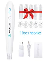 Wireless Hydra Pen H2 Professional Microneedling Pen Hydrapen Hydra Roller Pen Automatic Serum Applicator with 10 Cartridges5657184