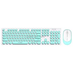 Juego de teclado y mouse inalámbricos Sensación mecánica a prueba de agua para computadora portátil Computadora de escritorio Oficina Uso en el hogar HKD230808