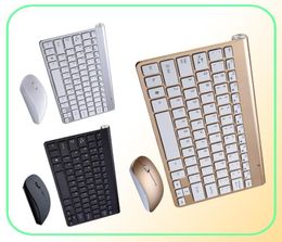 Draadloze toetsenbord muis combo's stille klik mutimedia 24G USB -toetsenborden muizen ingesteld voor notebook kantoorbenodigdheden4592944