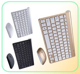 Draadloze Toetsenbord Muis Combo's Stille Klik Mutimedia 24G USB Toetsenborden Muizen Set voor Notebook Kantoorbenodigdheden2274153