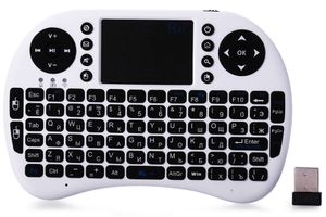 Teclado inalámbrico rii i8 teclados Fly Air Mouse Control remoto multimedia Touchpad de mano para TV BOX Android Mini PC B-FS