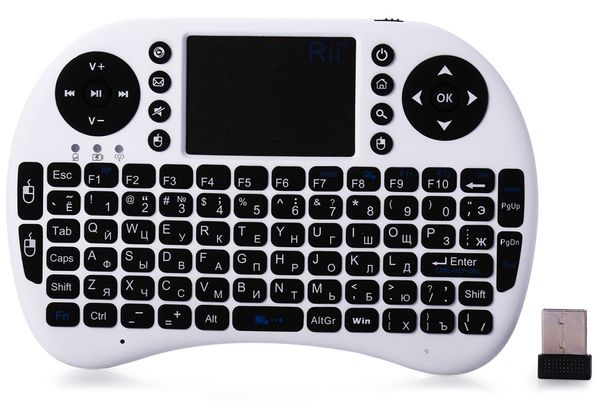 Clavier sans fil rii i8, Fly Air Mouse, télécommande multimédia, pavé tactile portable, pour boîtier TV Android, Mini PC B-FS