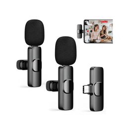 Micro Lavalier sans fil enregistrement Audio vidéo Portable Mini micro pour iPhone Android diffusion en direct micro de téléphone de jeu