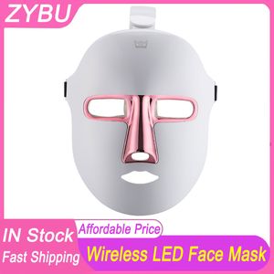 Masque Facial LED sans fil 7 couleurs, thérapie photonique légère, masque de beauté pour le visage, blanchiment de la peau, levage de l'acné, suppression des rides, outil de beauté, rajeunissement du visage