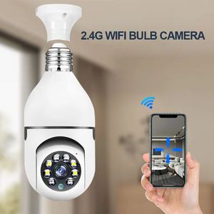 Caméra de surveillance d'ampoule sans fil, vision nocturne à distance mobile à 360 degrés, réseau couleur, caméra de surveillance domestique haute définition