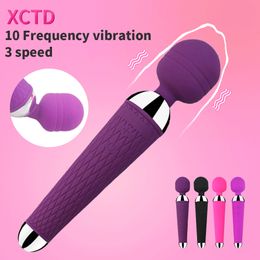 Baguette magique sans fil pour Masturbation féminine, Massage du point G, stimulateur de clitoris, gode, vibrateur vaginal pour adultes, jouets érotiques et sexy pour femmes