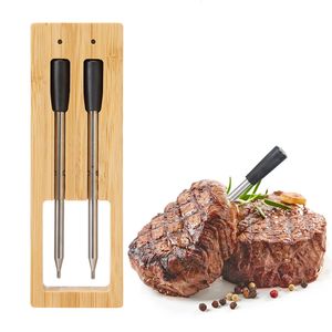 Thermomètre de nourriture sans fil de viande pour le barbe à fourrure BBQ Smoking Smoker Smart Digital Bluetooth Barbecue Cadeaux Meatchamp 240415