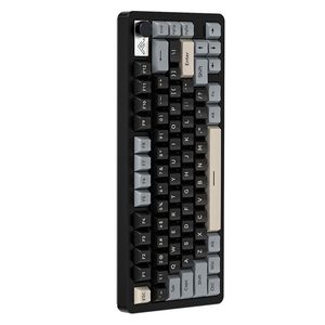 Draadloos mechanisch toetsenbord 65% knopbesturing CNC Aluminium gaming toetsenbord BT/2.4G/Wired Hot Swappable vooraf gelegde schakelaars Pakking gemonteerd RGB-toetsenbord voor win/mac