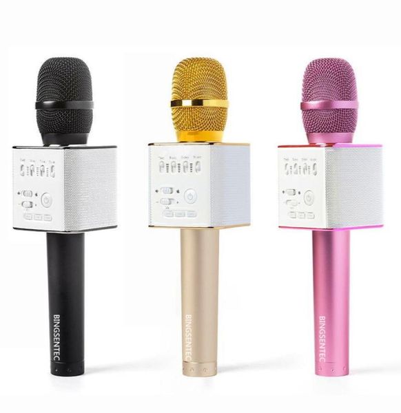 Mic sans fil Bluetooth Karooke Microphone Téléphone Music Player avec Micro Mic en haut