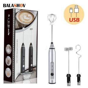 Wireless Milk Frothers Electric Handheld Blender With USB Electrical Mini Coffee Maker Whisk Mixer For Coffee Cappuccino Cream 220707