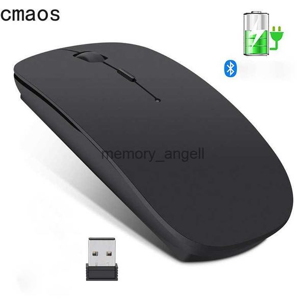 Souris sans fil Ordinateur Bluetooth Souris Silencieuse PC Mause Souris Ergonomique Rechargeable 2.4Ghz Souris Optique USB Pour Ordinateur Portable PC B HKD230825