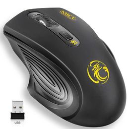 Souris sans fil ordinateur ergonomique mause 2.4G souris optique silencieuse Mini 4 boutons 2000DPI souris USB silencieuse pour ordinateur portable pc mac HKD230824