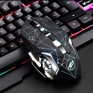 Wireless Mouse Glowing Gaming Mouse with Optical 2.4G Receiver 2400DPI Silent Wireless Mouse for Computer PC Laptop Desktop DHL Free